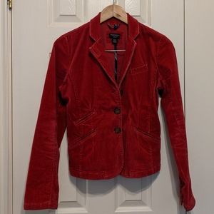 American Eagle Outfitters Red Corduroy Blazer